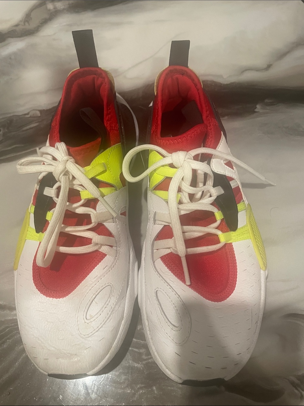 Nike Women’s White, Red & Neon Yellow Sneakers